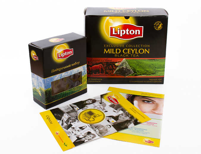 Полиграфическая продукция для Lipton