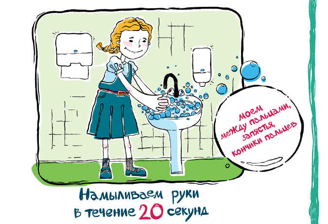 Серия иллюстрированных плакатов для компании Tork