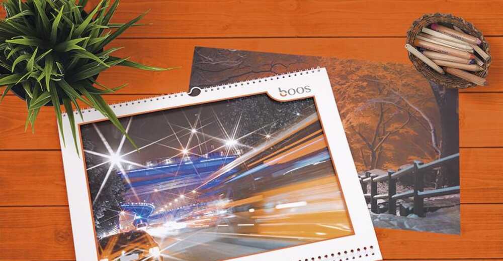 Квартальный календарь для компании Boos lighting group