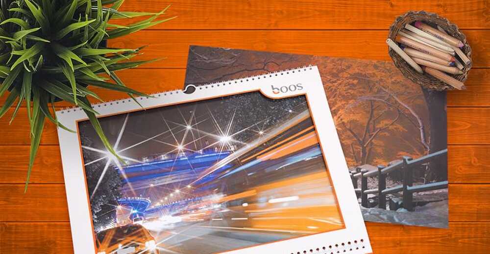 Квартальный календарь для компании Boos lighting group