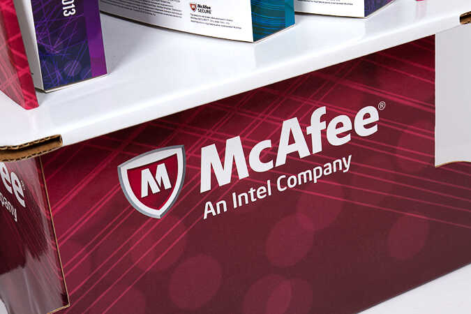 Стойка и коробки для McAfee