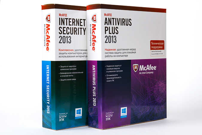 Стойка и коробки для McAfee