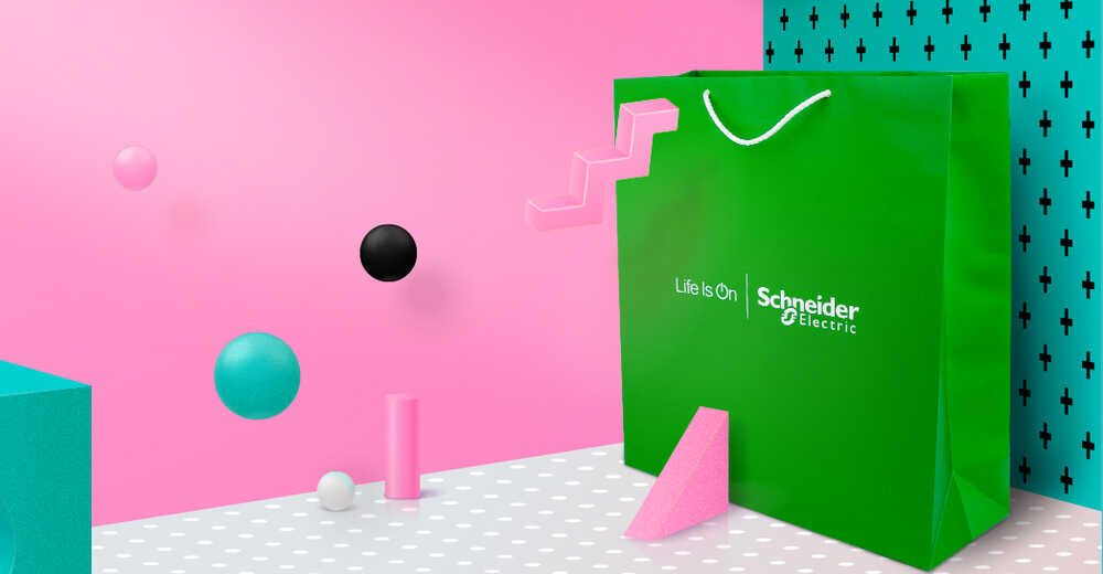 Бумажные пакеты для компании Schneider Electric (Systeme Electric)