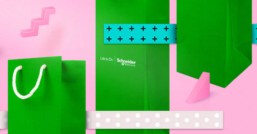 Бумажные пакеты для компании Schneider Electric (Systeme Electric)
