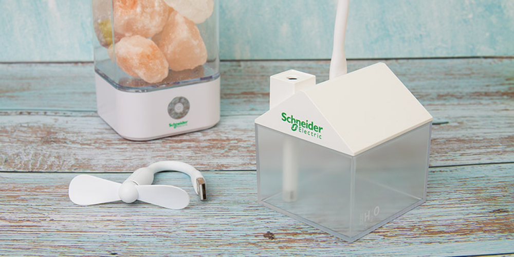 Брендированные увлажнитель и ночник Schneider Electric (Systeme Electric)