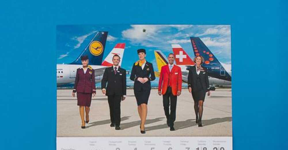 Календари для «Lufthansa»: квартальный и домик