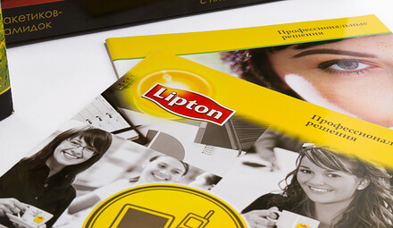 Полиграфическая продукция для Lipton