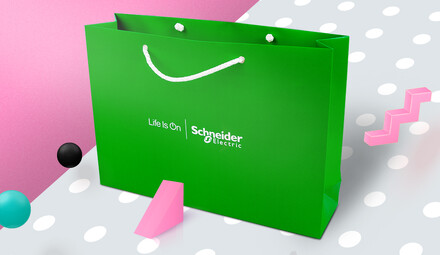 Бумажные пакеты для компании Schneider Electric (Systeme Electric)