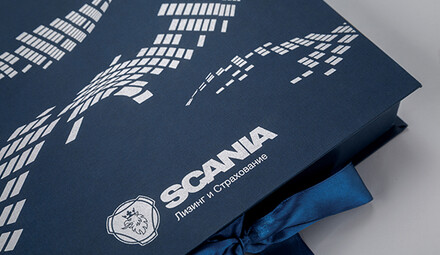 Новогодние бизнес-сувениры для компании ScaniaЛизинг