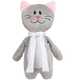 Мягкая игрушка Beastie Toys, котик с белым шарфом