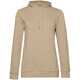 Толстовка с капюшоном женская Hoodie, бежевая, размер XS