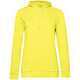 Толстовка с капюшоном женская Hoodie, желтая, размер XS