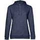 Толстовка с капюшоном женская Hoodie, синий меланж, размер XS