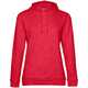 Толстовка с капюшоном женская Hoodie, красный меланж, размер XS