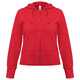Толстовка женская Hooded Full Zip красная, размер XS
