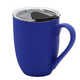 Кружка с крышкой Velvet Duo, софт-тач, тёмно-синяя/чёрная