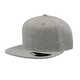 Бейсболка SNAP BACK, 6 клиньев, пластиковая застежка серый меланж