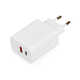 Сетевое зарядное устройство c выходами USB-A и USB-C «Recharger Pro», быстрая зарядка QC/PD, 30 Вт, белый
