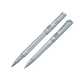 Набор Pierre Cardin PEN&PEN: ручка шариковая + роллер. Цвет - серебристый. Упаковка Е.