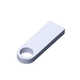 USB 2.0-флешка на 512 Мбайт  с мини чипом и круглым отверстием, белый