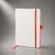 Блокнот "ColorNote White", твердая обложка A5, 80 листов, белый и оранжевый