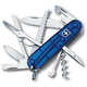 Нож Victorinox Huntsman, 91 мм, 15 функций, полупрозрачный синий