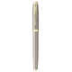 Parker IM Sandstone Champagne PVD Trim ручка роллер черная, 0,5мм, подарочная упаковка