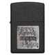 Зажигалка Zippo с покрытием Black Crackle, латунь/сталь, чёрная, матовая, 36x12x56 мм