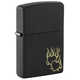Зажигалка Zippo Fire Heart с покрытием Black Matte, латунь/сталь, черная, матовая, 38x13x57 мм