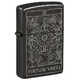 Зажигалка ZIPPO Wheel Of Fortune с покрытием High Polish Black, латунь/сталь, черная, глянцевая, 38x