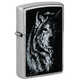 Зажигалка ZIPPO Shadow Wolf с покрытием Street Chrome, латунь/сталь, серебристая, матовая, 38x13x57