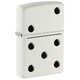 Зажигалка ZIPPO Домино с белым матовым покрытием | Domino Design White Matte, латунь/сталь, белая, м