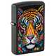 Зажигалка ZIPPO Tiger Stripes Design с покрытием Black Matte, латунь/сталь, черная, 38x13x57 мм, шт