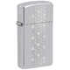 Зажигалка ZIPPO Slim Honeycomb Design с покрытием High Polish Chrome, латунь/сталь, серебристая, 29x