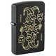 Зажигалка ZIPPO Masked Joker Design с покрытием Black Matte, латунь/сталь, черная, 38x13x57 мм, шт