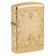 Зажигалка ZIPPO Armor Счастливый клевер с глянцевым золотистым покрытием | Lucky Clover High Polish