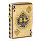 Зажигалка ZIPPO Ace of Skulls Design с покрытием 540 Tumbled Brass, латунь/сталь, золотистая, 38x13x
