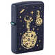 Зажигалка ZIPPO Lost in Space Design с покрытием Navy Matte, латунь/сталь, синяя, 38x13x57 мм, шт