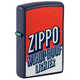 Зажигалка ZIPPO Color Block Design с покрытием Navy Matte, латунь/сталь, синяя, 38x13x57 мм, шт
