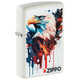 Зажигалка ZIPPO Нарисованный орел с белым матовым покрытием | Painted Eagle Design White Matte, лату