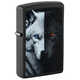 Зажигалка ZIPPO Two Wolves с покрытием Black Matte, латунь/сталь, черная, 38x13x57 мм, шт