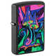 Зажигалка Zippo Counter Culture с покрытием Black Light, латунь/сталь, черная,матовая 38x13x57 мм