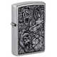 Зажигалка Zippo Jungle Design с покрытием Street Chrome, латунь/сталь, серебристая, 38x13x57 мм