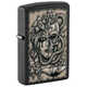 Зажигалка Zippo Gory Tattoo с покрытием Black Matte, латунь/сталь, черная, матовая, 38x13x57 мм