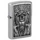 Зажигалка Zippo Barbarian Design с покрытием Street Chrome, латунь/сталь, серебристая, 38x13x57 мм