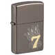 Зажигалка Zippo Lucky 7 Design с покрытием Black Ice®, латунь/сталь, черная, 38x13x57 мм