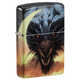 Зажигалка Zippo Dragon Design с покрытием Glow In The Dark Green, латунь/сталь, черная, 38x13x57 мм