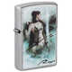 Зажигалка Zippo Luis Royo с покрытием Street Chrome, латунь/сталь, серебристая, 38x13x57 мм