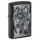 Зажигалка Zippo Winged Dragon Cross с покрытием Black Matte, латунь/сталь, чёрная, 38x13x57 мм