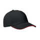 6 panel baseball cap черный/красн